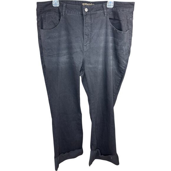 Women with Control Regular My Wonder Denim Aya Jean Black 22 Plus NWT - Picture 1 of 11